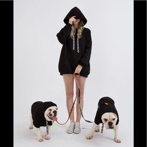 MOSHIQA “I Woof U” Black Human Hoodie (One Size)